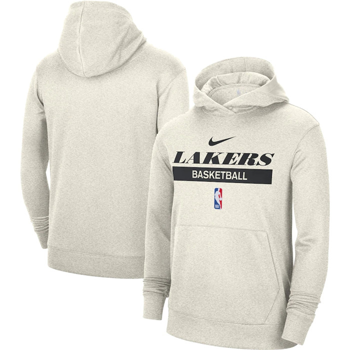Men's White Los Angeles Lakers Spotlight Fleece Overhead Hoodie